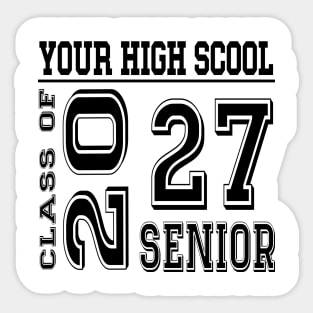 High School Senior 2026 Class of 2027 Graduate College Sticker